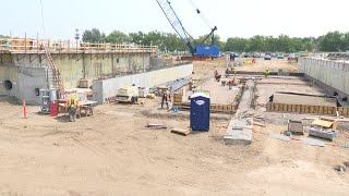 Above ground structures are taking shape at the new water treatment plant [upl. by Amin]