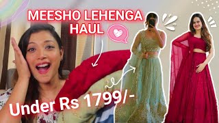 I Found BEAUTIFUL Lehengas From Meesho  Meesho Tryon Haul [upl. by Llejk]