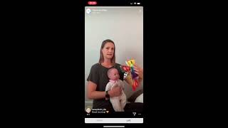 Infant Massage Torticollis Exercises Reach and Grasp skills on IG Live  4242020 [upl. by Adneral]