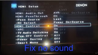 How to Fix Denon Home Theater No Sound Issue [upl. by Htebasile]