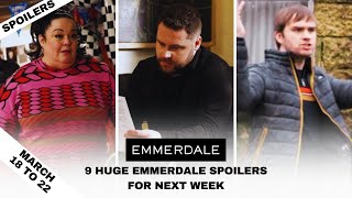 9 Huge Emmerdale spoilers for next week from March 18 to 22 [upl. by Oriana]