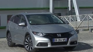 Essai Honda Civic Tourer 16 iDTEC Exécutive 2014 [upl. by Profant266]