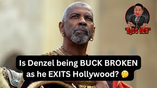 Denzel Washington being BUCK BROKEN as he EXITS Hollywood Gladiator 2 Kiss Scene 👀 [upl. by Zita]