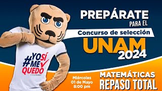 Entra a la UNAM con el Repaso Total de CONAMAT 010524 [upl. by Anelra]