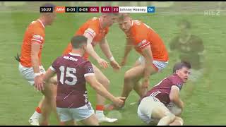 THE HIT THAT ENDED ROB FINNERTYS INVOLVEMENT IN ARMAGH V GALWAY  2024 ALL IRELAND FOOTBALL FINAL [upl. by Ariem]