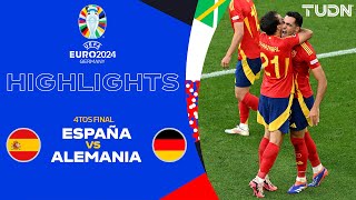 HIGHLIGHTS  España vs Alemania  UEFA EURO 2024  4tos  TUDN [upl. by Rollins]