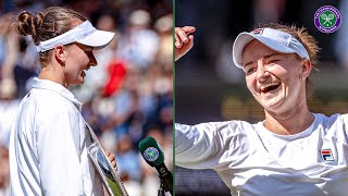 “Best day of my life”  Barbora Krejcikova  Wimbledon 2024 Champion  Oncourt Interview [upl. by Viveca]