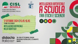 DIDACTA PUGLIA 2024  INTELLIGENZA ARTIFICIALE NELLA DIDATTICA [upl. by Ayidah]