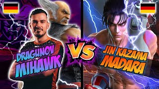 Mihawk Heihachi vs WSM  Madara Jin  Mishima Exhibition Match [upl. by Ahsats]