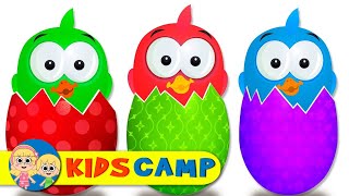 Bright Cute Ducks in Surprise Colored Eggs by KidsCamp [upl. by Nnodnarb370]