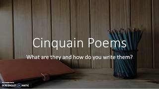 Cinquain Poems [upl. by Enahc]