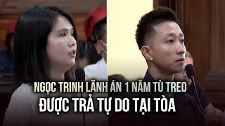 Ngọc Trinh lãnh án 1 năm tù treo được trả tự do tại tòa [upl. by Eimyaj]