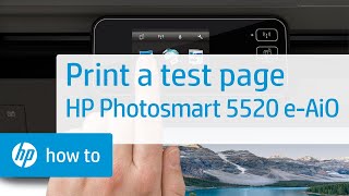 Printing a Test Page  HP Photosmart 5520 eAllinOne Printer  HP [upl. by Suhcnip]