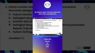 50 Contoh Soal TWK SKD CPNS 2024 dan Kunci Jawabannya [upl. by Ploch]