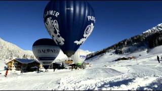 Start horkovzdušných balonů  let údolím alp [upl. by Adidnere]