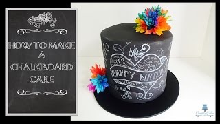 How to make a Back to School Chalkboard Cake from Creative Cakes by Sharon [upl. by Philps411]