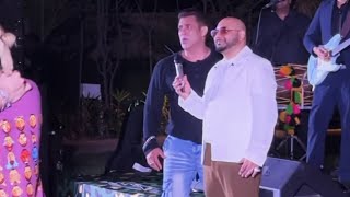 Salman Khan Singing Ranbir Kapoors Song With B Praak  Anant Ambani Birthday [upl. by Anirazc]