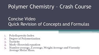 Polymer Chemistry  Crash Course [upl. by Sheelagh]