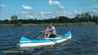 Rowing in a Canadian canoe with the RowSurfer [upl. by Dubois]