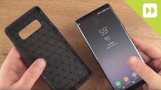 Olixar Sentinel Samsung Galaxy Note 8 Case amp Glass Screen Protector Review [upl. by Scarrow405]