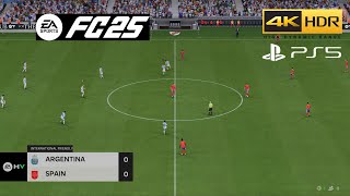 FC 25 Argentina vs Spain National Team Gameplay PS5 Next Gen 4K HDR [upl. by Dylane]