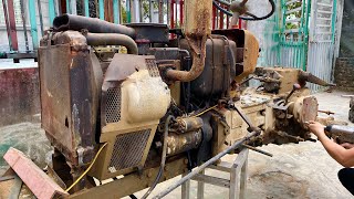 Shibaura sd2200 tractor rear axle restoration  Restore and repair old shibaura sd2200 plow [upl. by Rolando819]