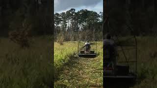 Homemade mini airboat with 37 hp engine [upl. by Marelya]