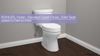 Installation – KOHLER Hyten Elevated QuietClose Toilet Seat [upl. by Jaala]