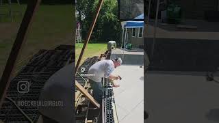 Cutting Curved Porcelain Pavers for a Custom Deck Build 🔥 CurvedDecking StoneDeks [upl. by Assilim]