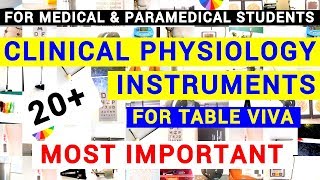 CLINICAL PHYSIOLOGY INSTRUMENTS  CLINICAL LAB  PHYSIOLOGY PRACTICALS [upl. by Denny]