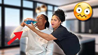 DRINKING WINDEX PRANK ON GIRLFRIEND HILARIOUS😨 [upl. by Lauretta]