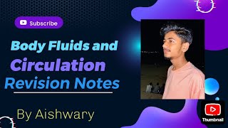 Body Fluids and Circulation Revision Note neet2025examtrendingyoutube motivationneetstudy [upl. by Tegirb]