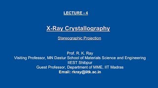 Lecture 04 Stereographic Projection [upl. by Kazim]