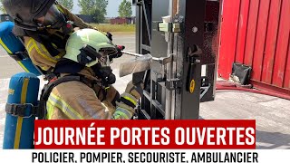 🚓 Policier Pompier Secouriste Ambulancier  Journée portes ouvertes 🔥 [upl. by Nilyac391]