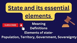 State and its elements  Essential elements of state  Political Science  Simplify Law [upl. by Gonnella649]