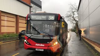 E200 MMC Route 316  Brent Cross West Station  Cricklewood Bus Garage [upl. by Silera]