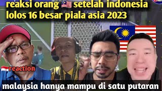 Reaksi Orang Malaysia Setelah Indonesia Lolos 16 Besar Piala Asia Qatar 2023🇲🇾 Gagal  🇲🇨 Reaction [upl. by Yleik296]