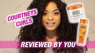 Reviewed By You  Courtneys Curls  Cantu Hair Tutorial [upl. by Yrrah]