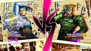 Rohan Kishibe vs Rudol von Stroheim  JoJos Bizarre Adventure AllStar Battle R [upl. by Ednyl]