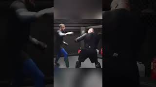 Eddie Hall eats a brutal head kick in MMA sparring 😳💥 MMA Strongman [upl. by Atekin514]