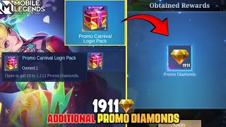 PROMO DIAMOND 2023  Additional 1911 Promo Diamonds DONT USE IT NOW  Mobile Legends [upl. by Hailed]