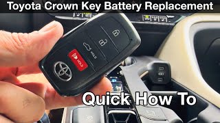 Toyota Crown remote key fob battery replacement [upl. by Sirah]