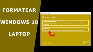 COMO FORMATEAR LAPTOP con WINDOWS 10 [upl. by Ahsaf345]