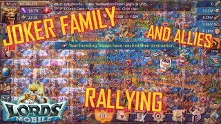 Lords Mobile  FJ Rallying with Joker Family and Allies [upl. by Anatnom]