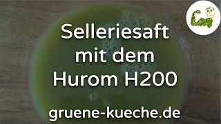 Hurom H200 Slow Juicer  Verarbeitung von Staudensellerie zu Selleriesaft Teil 26 [upl. by Larret936]