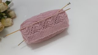 İki şiş kolay ve gösterişli örgü modeli  yelek hırka modelleri  knitting pattern [upl. by Mailliwnhoj]