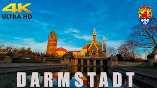 Darmstadt  Germany  Spring Walk  Walking Tour  4K [upl. by Kessel173]