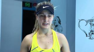 Genie Bouchard  interview in French [upl. by Rape712]