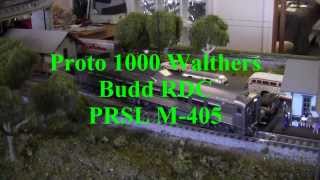 HO Model Railroad Proto 1000 Walthers Budd RDC PRSL M405 [upl. by Forras]