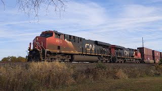 Canadian National  Westbound Stack Train 22 Oct 24 [upl. by Vania]